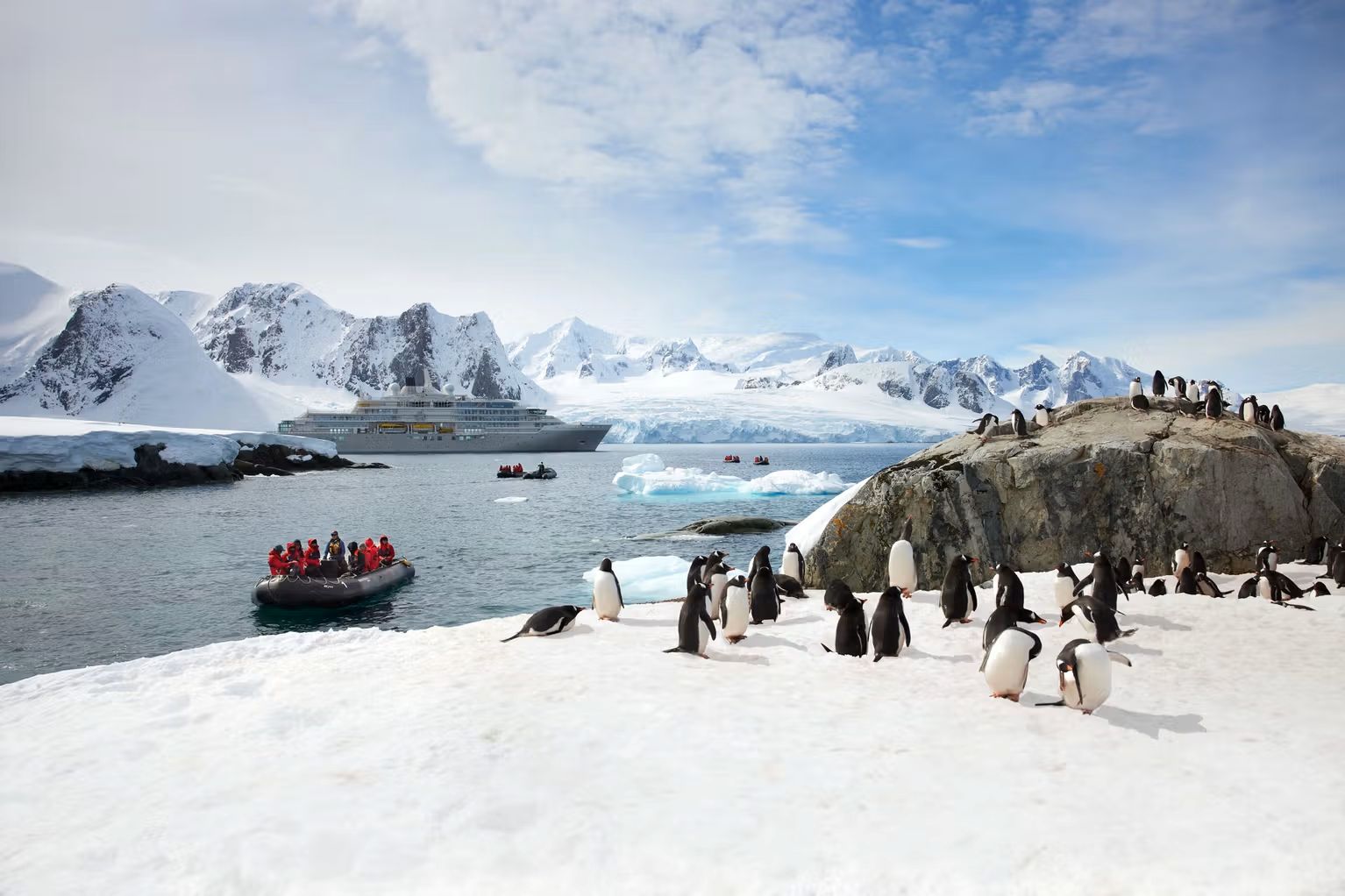 Silver Endeavour — Zodiac Landing in Antarctica