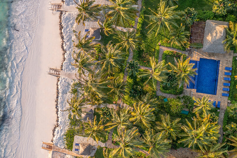 Aerial — Beach & Gardens