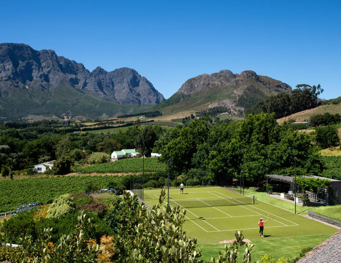 Tennis Court with Mountain Views