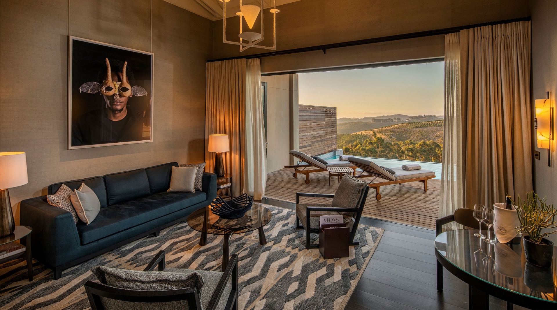 Superior Lodge Living & Plunge Pool