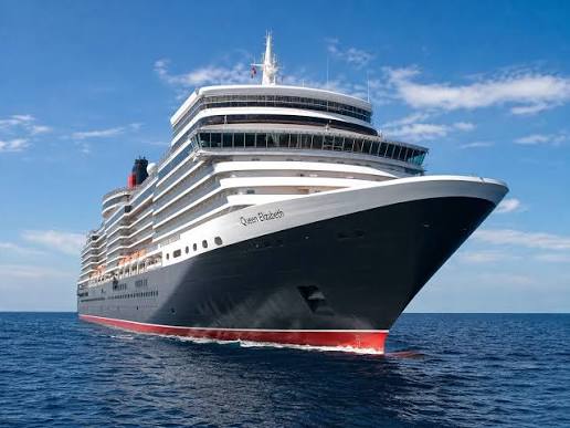 Cunard ship at sea